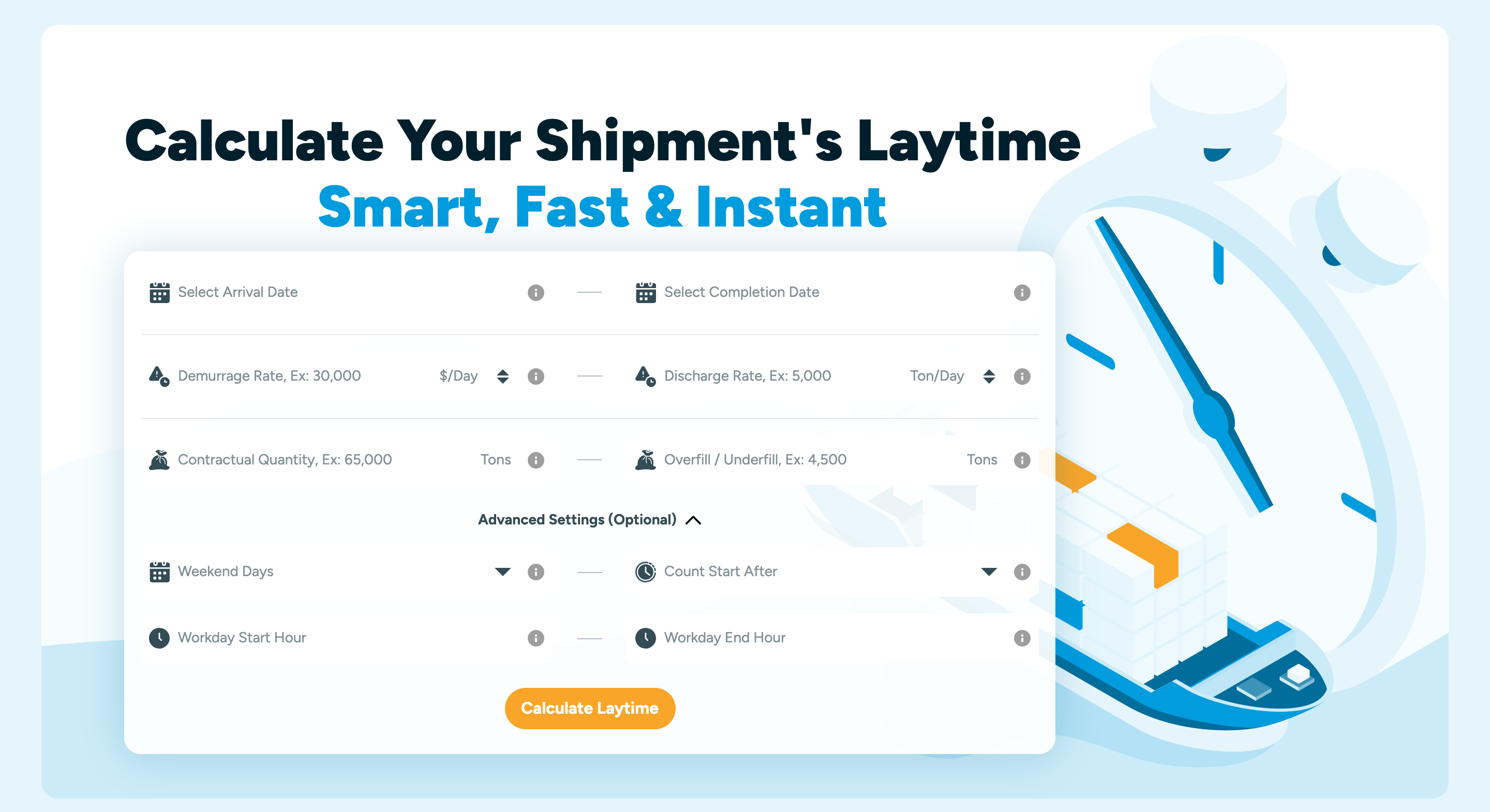 How to use Nowlun's laytime calculator