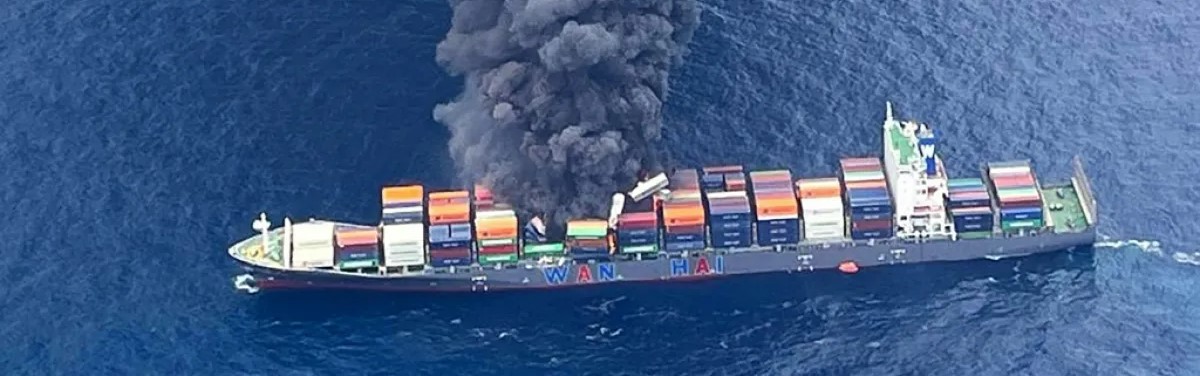 Fire Breaks Out on MV Wan Hai 503 Off Indian Coast
